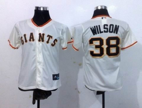 women mlbjerseys san francisco giants 38 wilson cream gold number