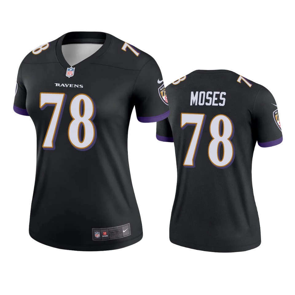 women morgan moses ravens black legend jersey