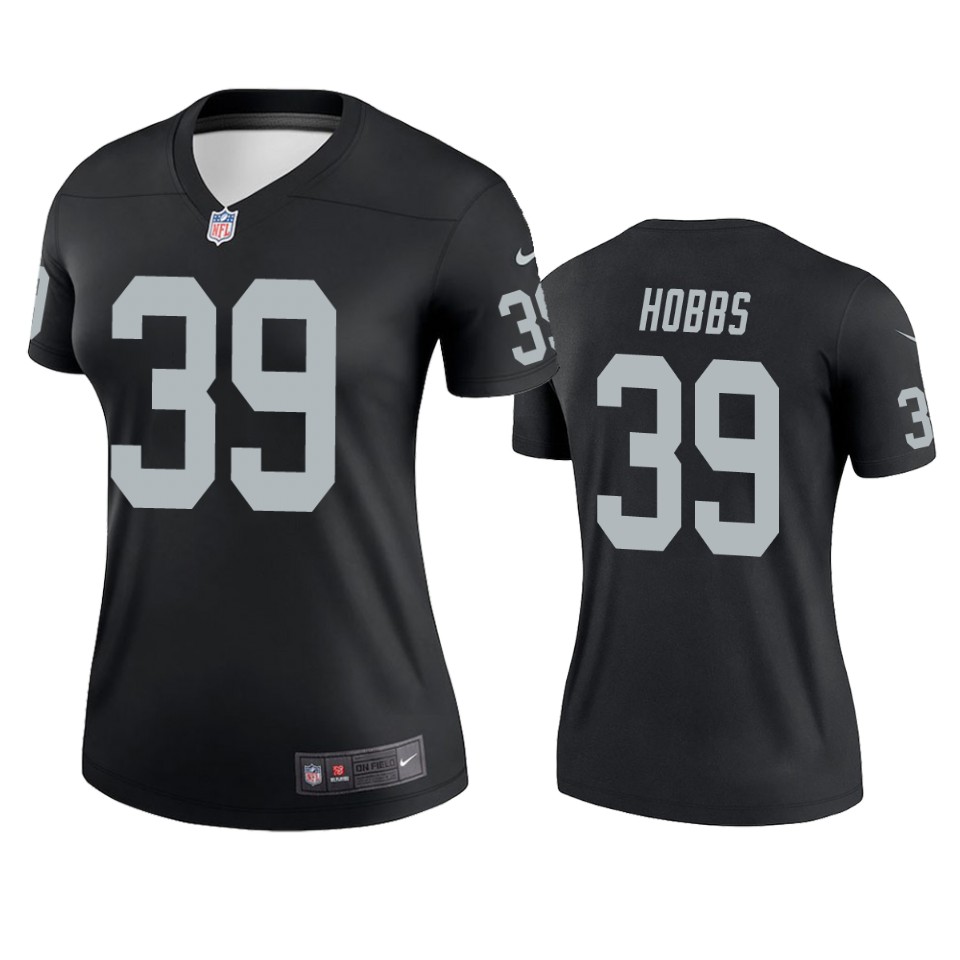 women nate hobbs raiders black legend jersey
