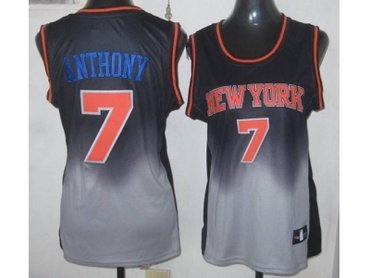women nba new york knicks #7 anthony black-grey