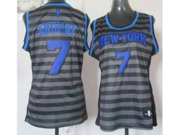 women nba new york knicks #7 anthony grey(black strip)