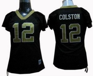 women new orleans saints 12 saints marques jersey black