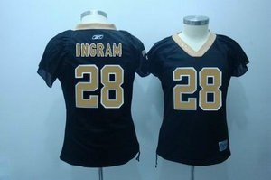 women new orleans saints 28 mark ingram black jersey