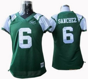 women new york jets mark 6 sanchez team color jerseys green