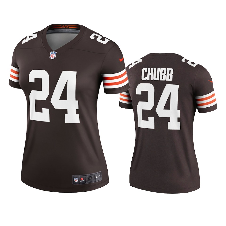 women nick chubb browns brown legend jersey