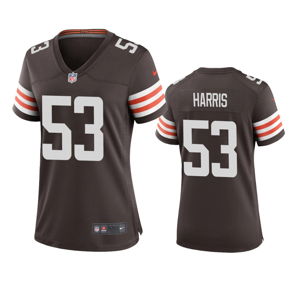 women nick harris browns brown game jersey