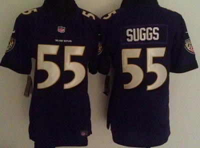 women NEW baltimore ravens 55 terrell suggs purple jerseys