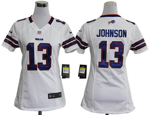 women NEW buffalo bills 13 steve johnson white jerseys
