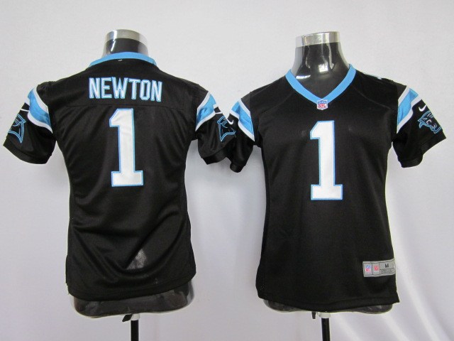 women carolina panthers 1 cam newton game black jerseys