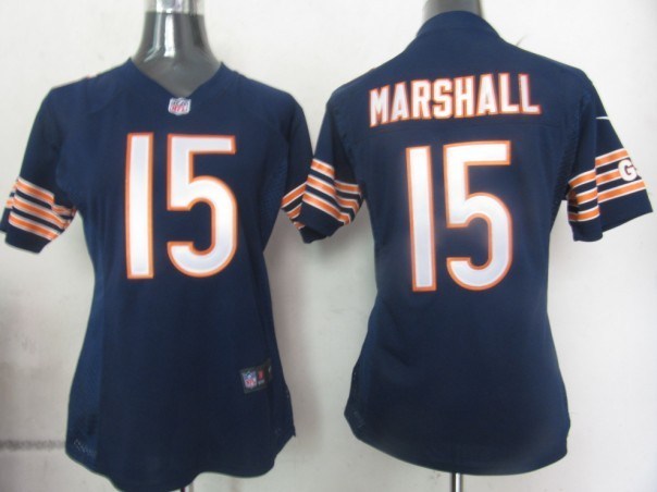 women chicago bears 15 marshall authentic game jerseys