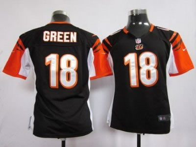 women NEW cincinnati bengals 18 a.j. green black jerseys