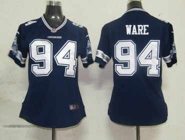 women dallas cowboys 94 ware authentic game jerseys