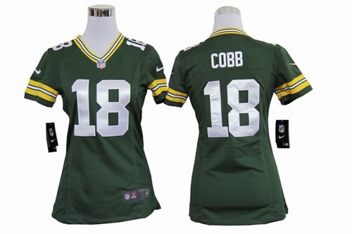 women NEW green bay packers 18 randall cobb green jerseys