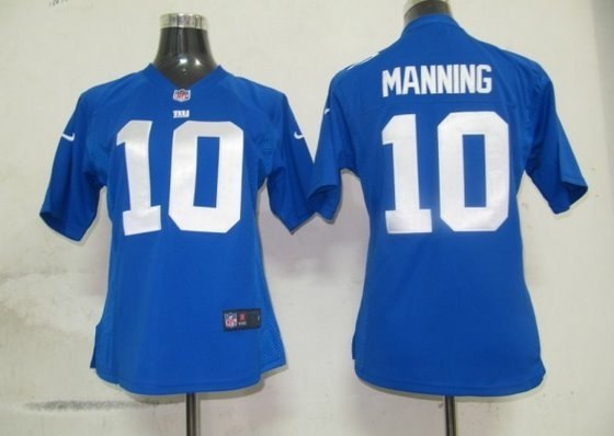 women new new york giants #10 eli manning blue nfl jerseys