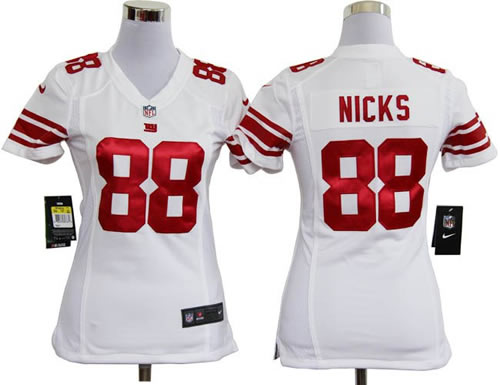 women NEW new york giants 88 hakeem nicks white jerseys