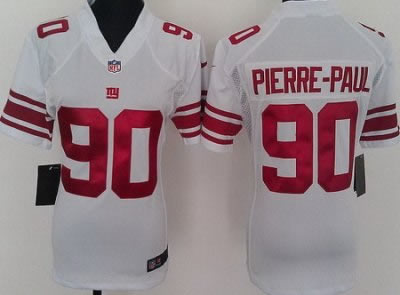 women NEW new york giants 90 jason pierre-paul white jerseys