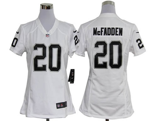 women NEW oakland raiders 20 darren mcfadden white jerseys