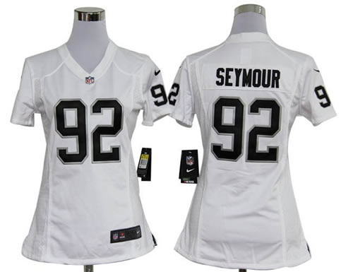 women NEW oakland raiders 92 richard seymour white jerseys