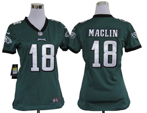 women NEW philadelphia eagles 18 jeremy maclin green jerseys