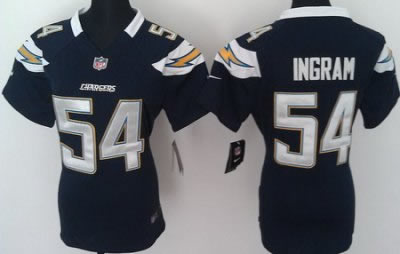women NEW san diego chargers #54 melvin ingram dark blue jerseys