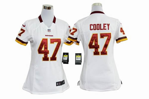 women NEW washington redskins 47 chris cooley white jerseys