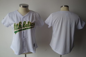women oakland athletics blank cool base white jersey