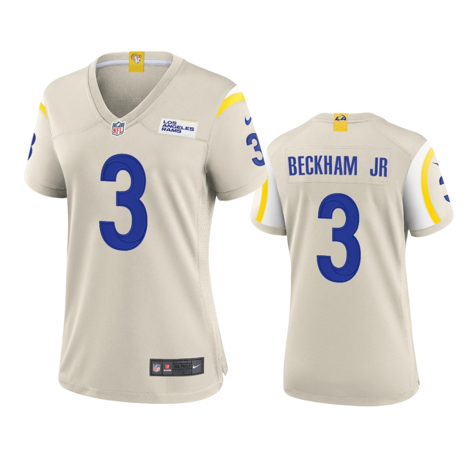 women odell beckham jr. rams game bone jersey