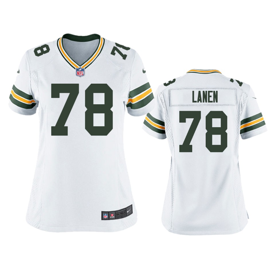 women packers cole van lanen white game jersey