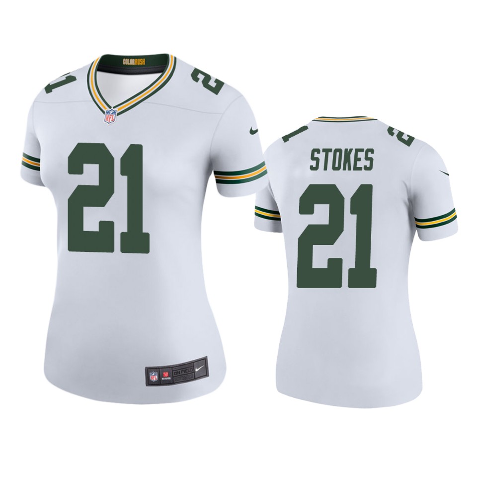 women packers eric stokes white color rush legend jersey