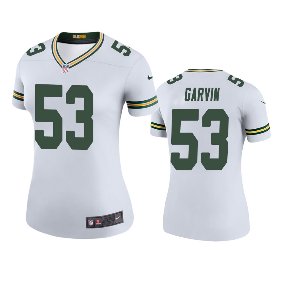 women packers jonathan garvin white color rush legend jersey