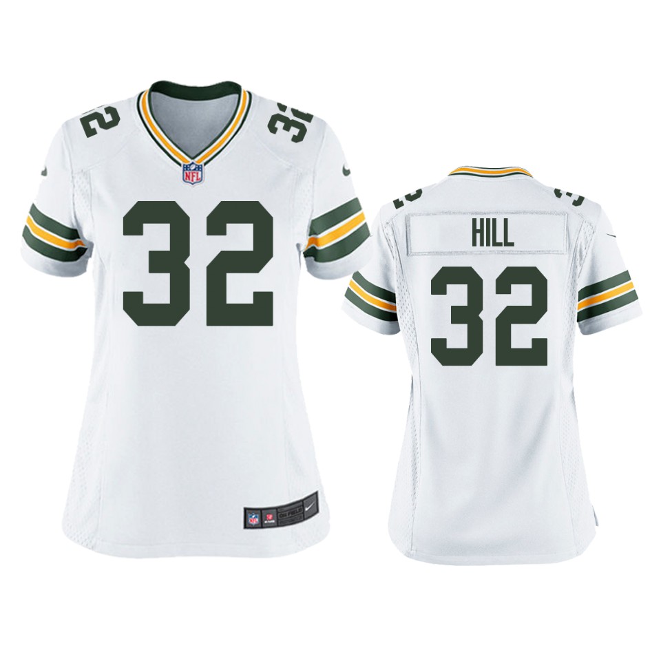 women packers kylin hill white game jersey