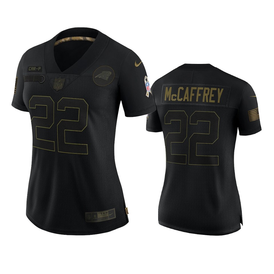 women panthers christian mccaffrey black limited 2020 salute to service jersey