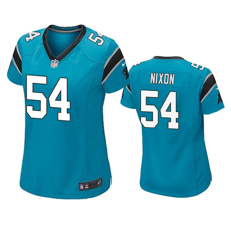 women panthers daviyon nixon game blue jersey
