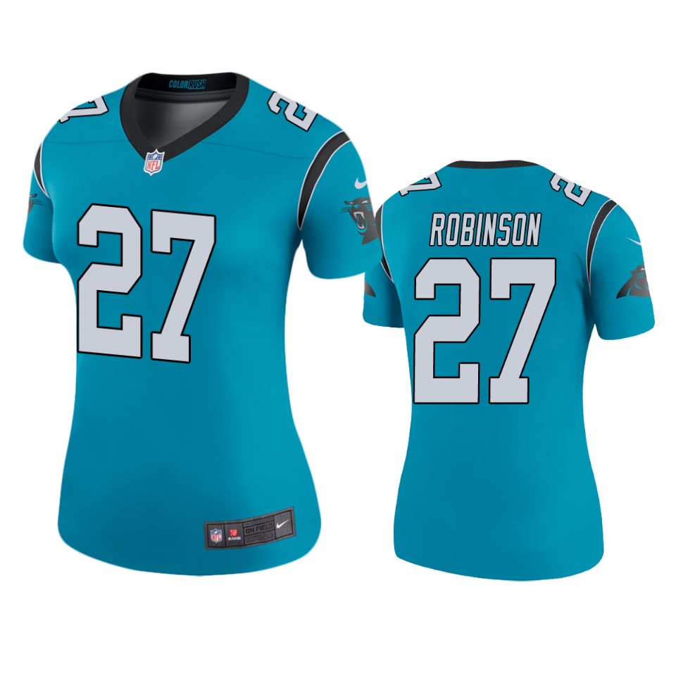 women panthers kenny robinson blue color rush legend jersey