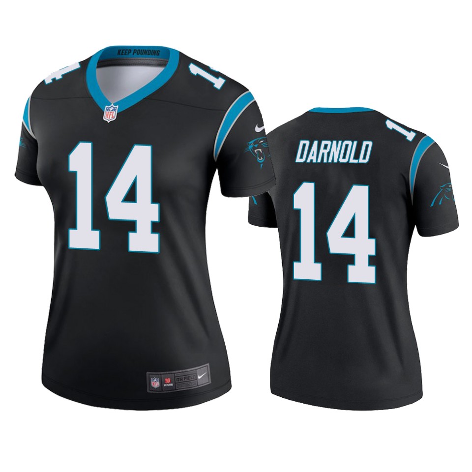 women panthers sam darnold black legend jersey