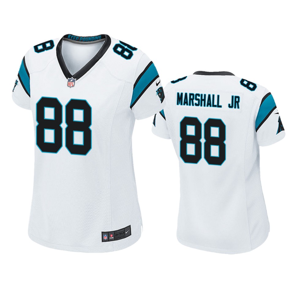 women panthers terrace marshall jr. white game jersey