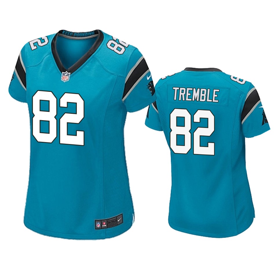 women panthers tommy tremble blue game jersey