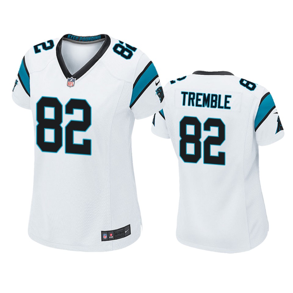 women panthers tommy tremble white game jersey