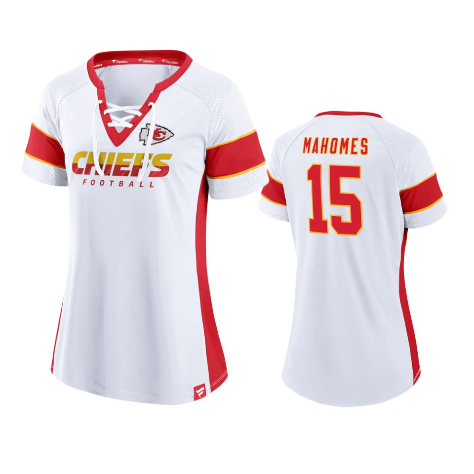 women patrick mahomes white athena player t shirt