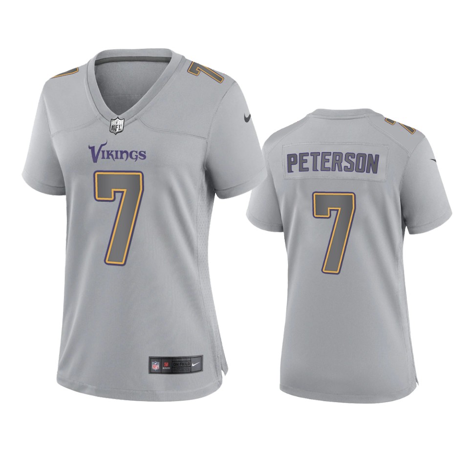 women patrick peterson vikings gray atmosphere fashion game jersey
