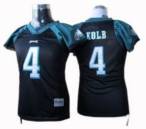 women philadelphia eagles 4 kevin kolb jersey color black