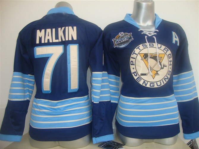 women pittsburgh penguins 2011 winter classic #71 malkin blue