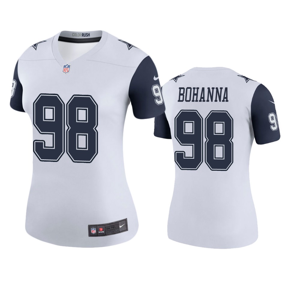 women quinton bohanna cowboys white color rush legend jersey