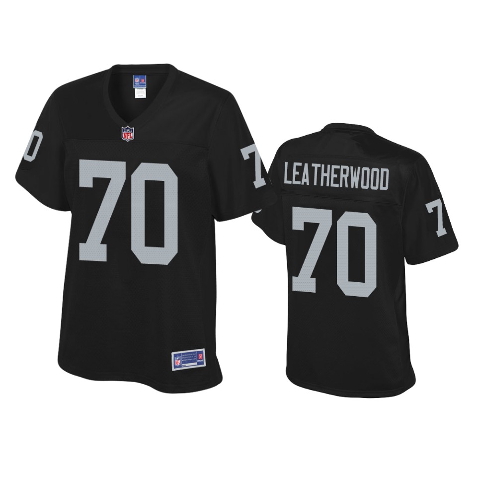 women raiders alex leatherwood black pro line jersey