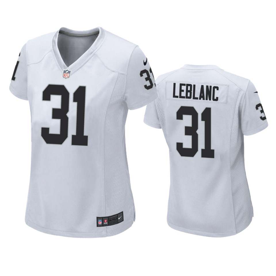 women raiders cre'von leblanc game white jersey