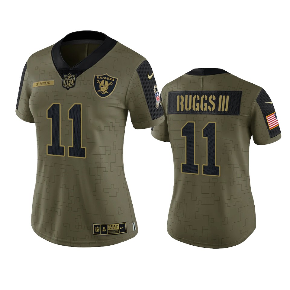 women raiders henry ruggs iii olive limited 2021 salute to service jersey