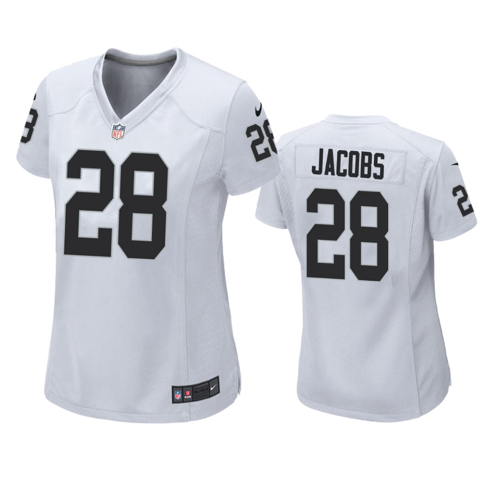 women raiders josh jacobs game white jersey 0a