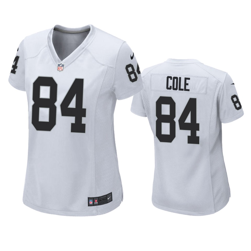 women raiders keelan cole game white jersey