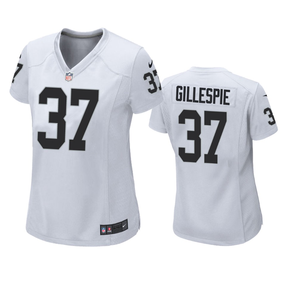 women raiders tyree gillespie white game jersey