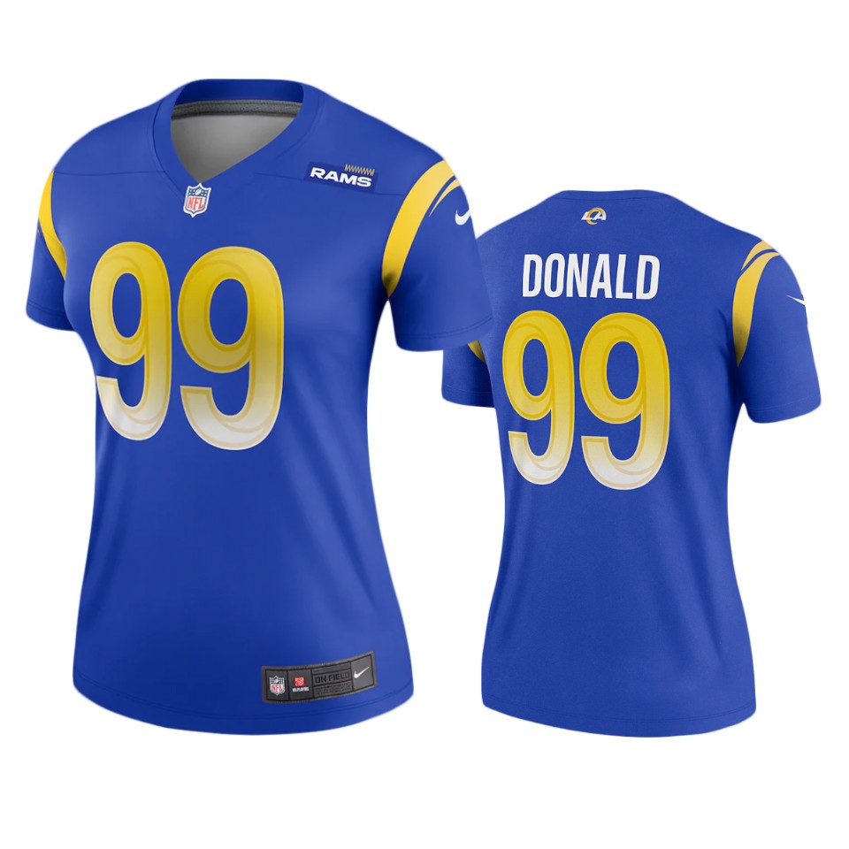 women rams aaron donald royal legend jersey